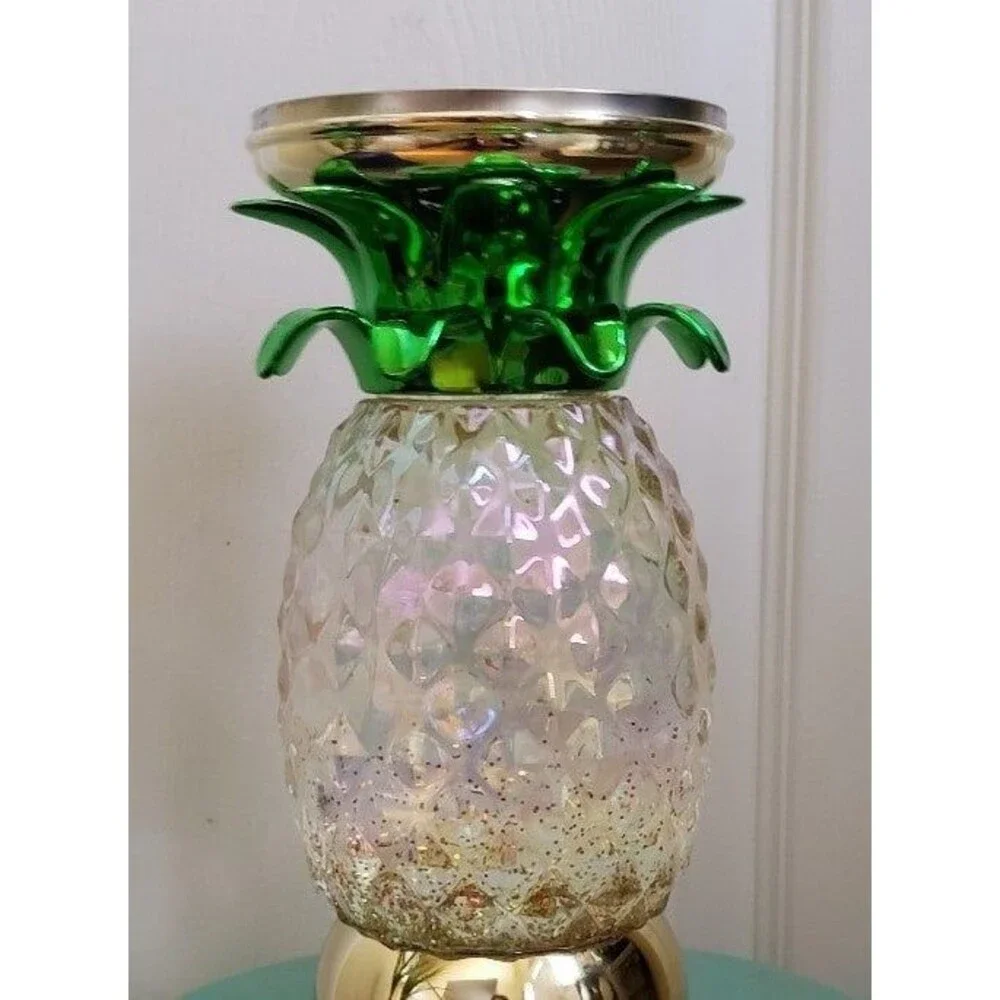 Bath & Body Works 3 Wick Light Up Candle Holder Globe Pineapple